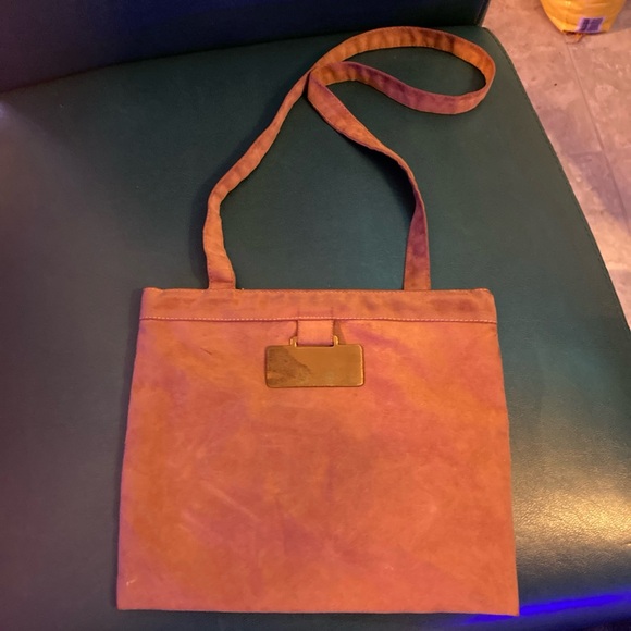 Vintage dark pink Reva Ultra Suede Shoulder Bag Clutch - Picture 1 of 9